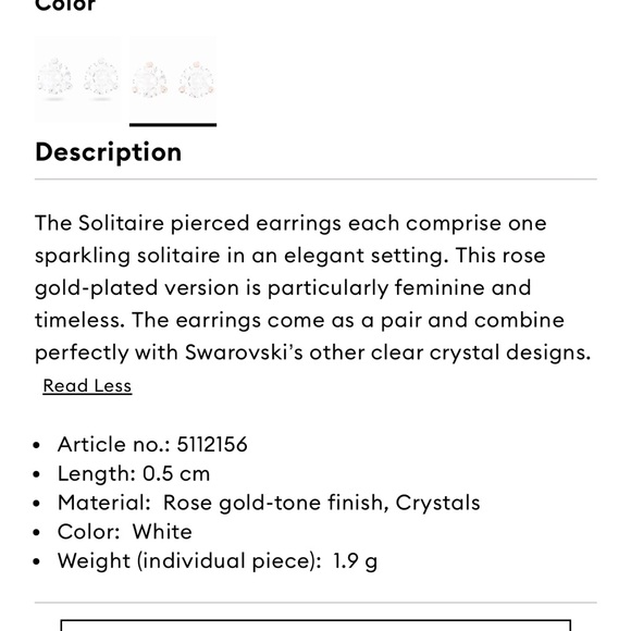 Swarovski Stud Earrings - Picture 5 of 5